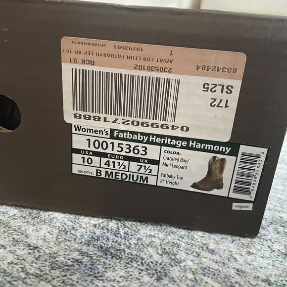 Ariat Womens Fatbaby Heritage Boots Size 10 - Western Riding Horseback Cowboy - Picture 2 of 8